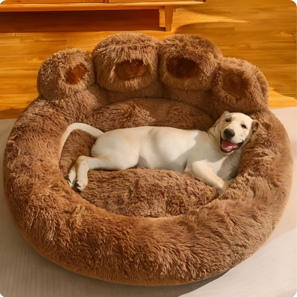 Felicity Paw Dog Bed - Plush Fabric, Raised Edges for Comfort 5