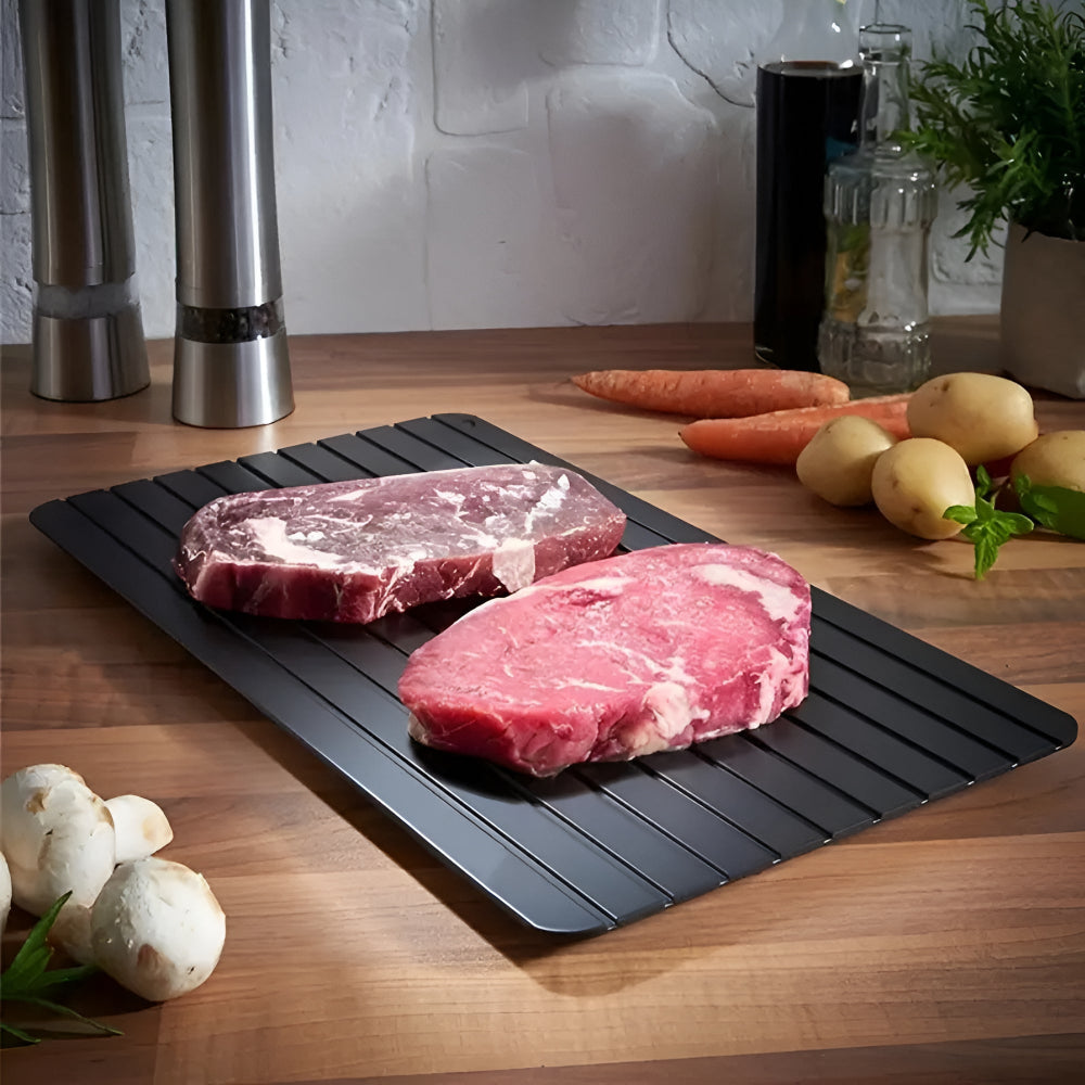 Fiora Meat Defrosting Tray - Aluminum Non-Stick, Portable Thawing Solution 1