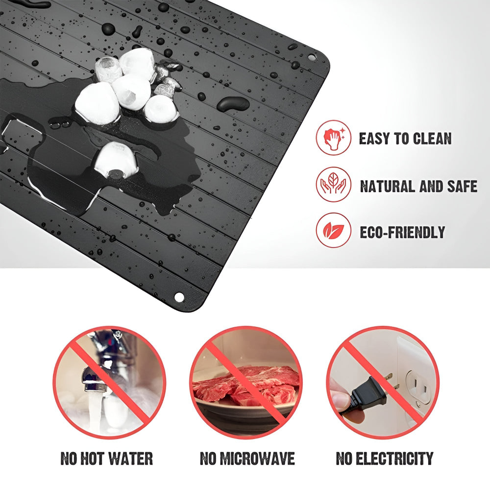 Fiora Meat Defrosting Tray - Aluminum Non-Stick, Portable Thawing Solution 2