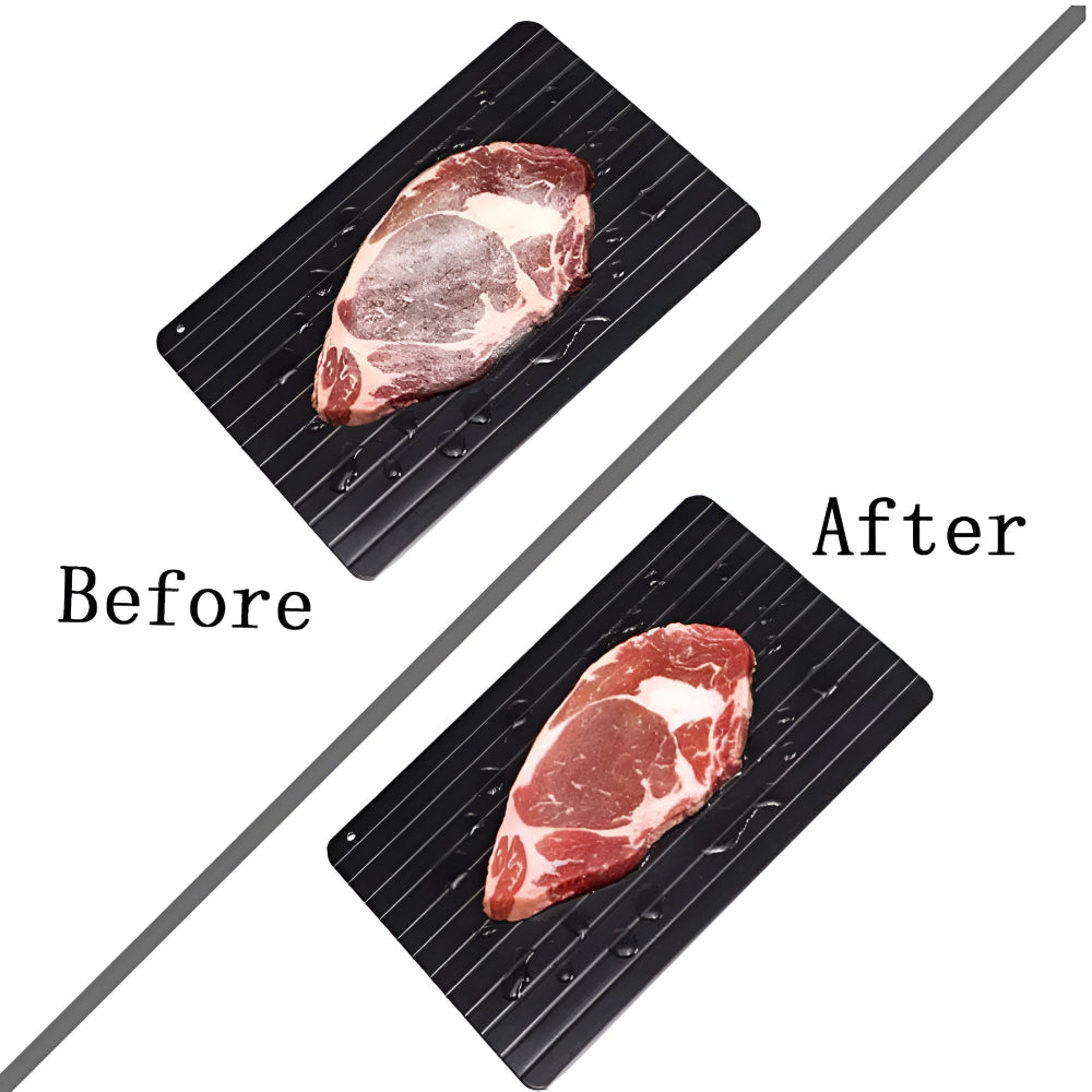 Fiora Meat Defrosting Tray - Aluminum Non-Stick, Portable Thawing Solution 3