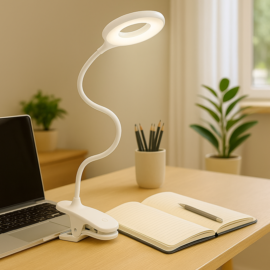 Flectra Reading Lamp for Bed - Dimmable Gooseneck Design, USB Rechargeable 0