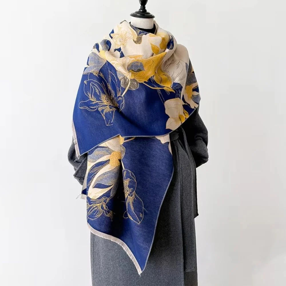 FloraReve Shawl Wrap - Reversible Floral Microfiber, Elegant Accessory 4