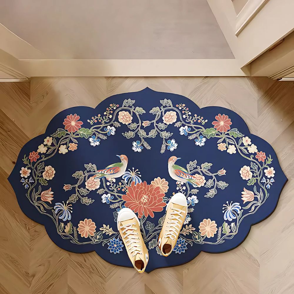 Flora Bath Mat - Diatomaceous, Non-Slip Floral Design 2