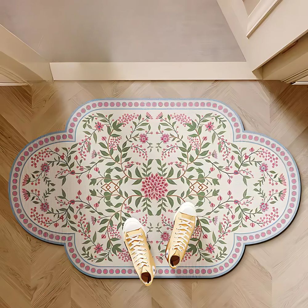 Flora Bath Mat - Diatomaceous, Non-Slip Floral Design 3