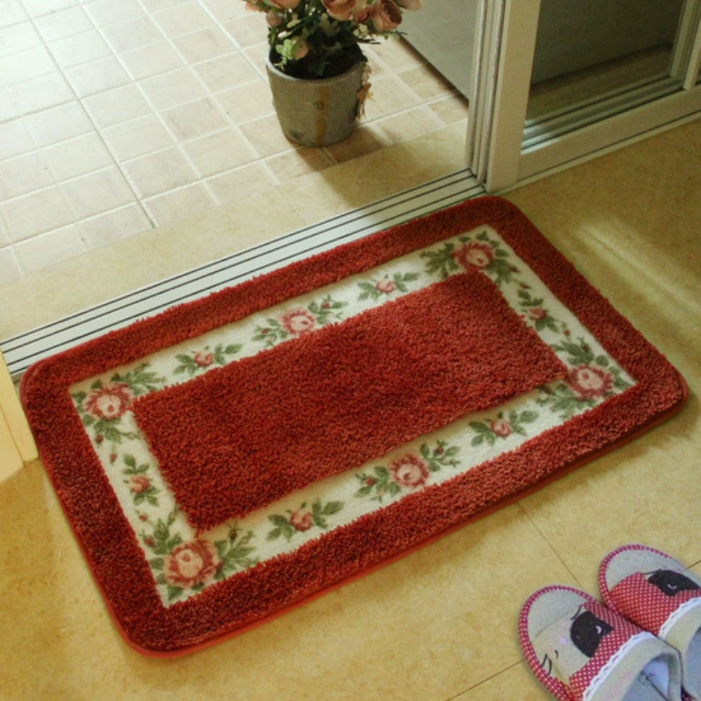 Flora Bath Mat - Soft Microfiber, Non-Slip, Quick-Dry 0