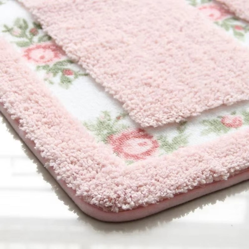 Flora Bath Mat - Soft Microfiber, Non-Slip, Quick-Dry 3