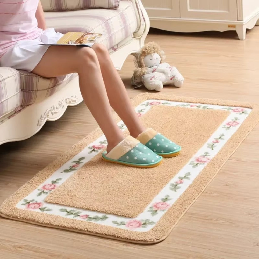 Flora Bath Mat - Soft Microfiber, Non-Slip, Quick-Dry 5