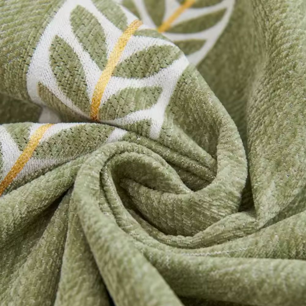 Flora Couch Cover - Premium Chenille, Leaf Pattern 3