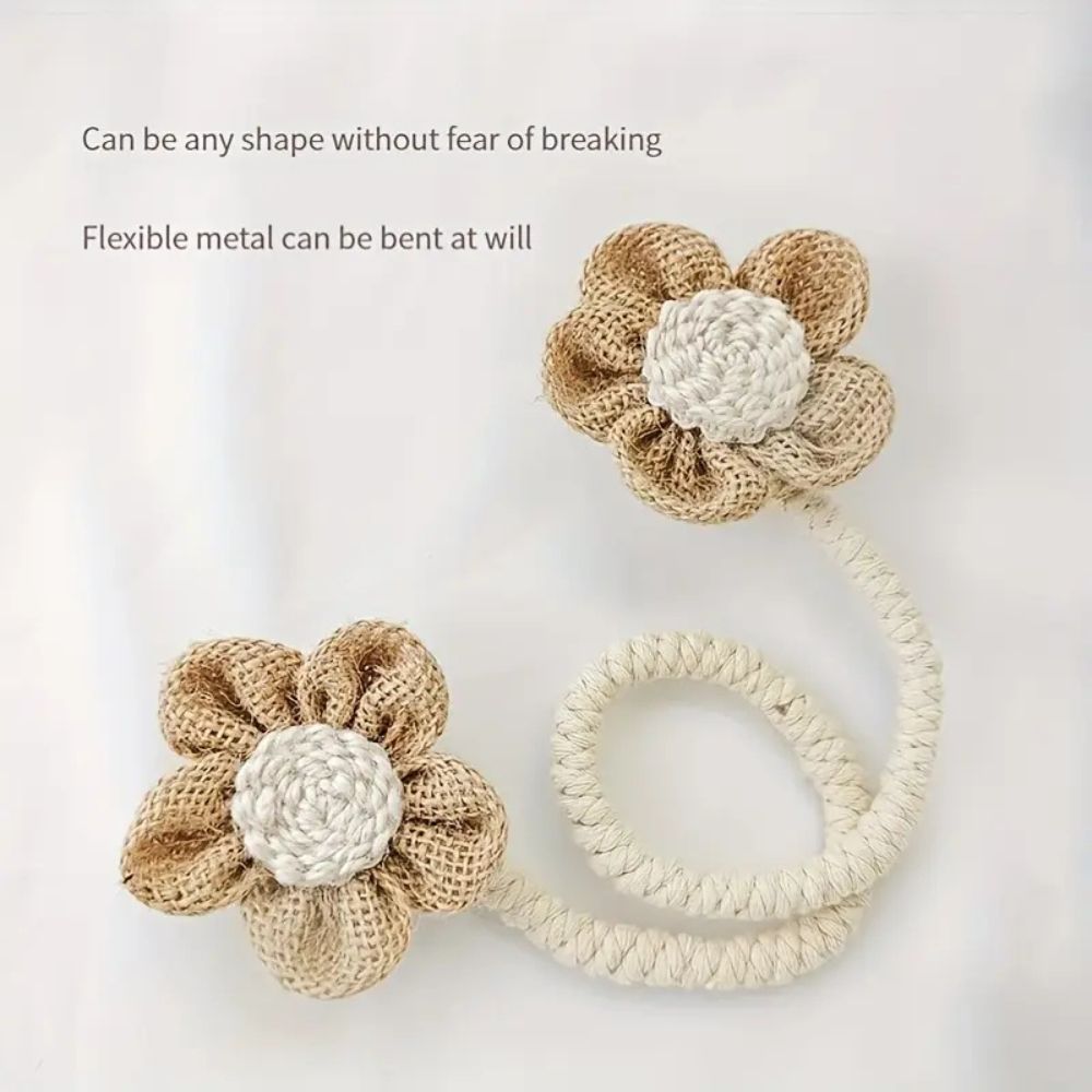 Flora Curtain Tiebacks - Floral Design, 2-Piece Set 4