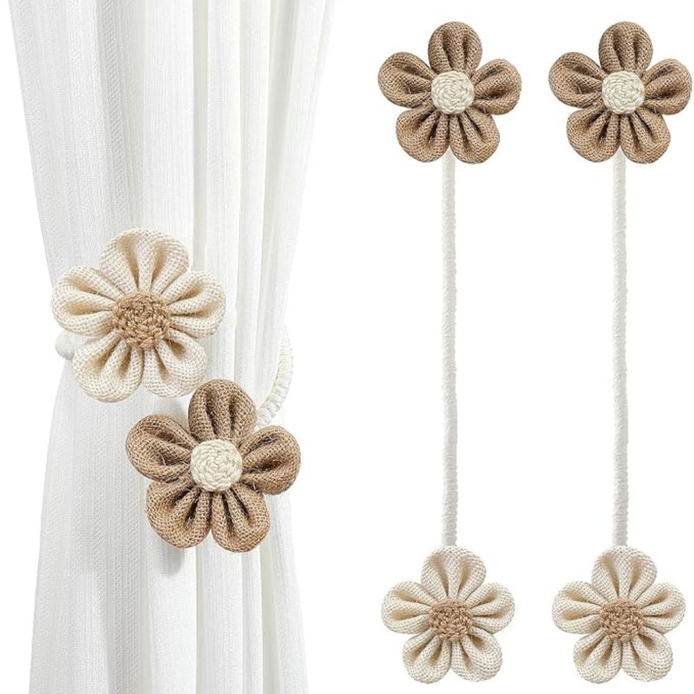 Flora Curtain Tiebacks - Floral Design, 2-Piece Set 6