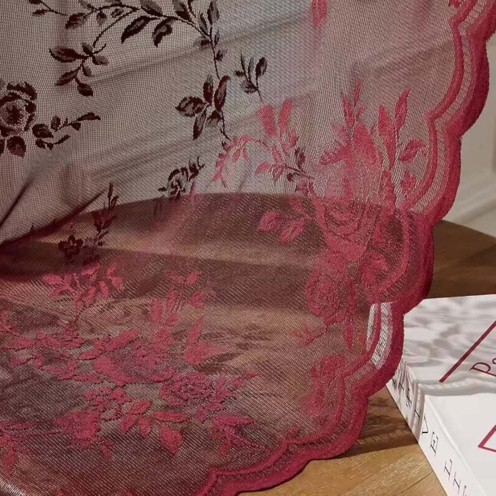 Flora Sheer Curtains - Lightweight Microfiber for Living Room, Elegant Design 3