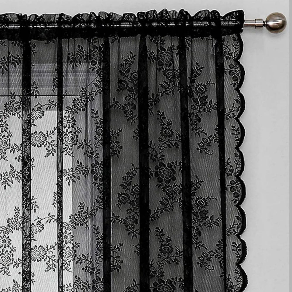 Flora Sheer Curtains - Lightweight Microfiber for Living Room, Elegant Design 4