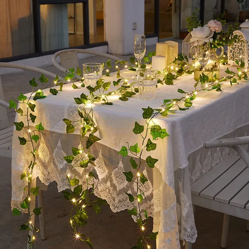 Floria Fairy Lights Garland - Battery Operated, Floral Design 5