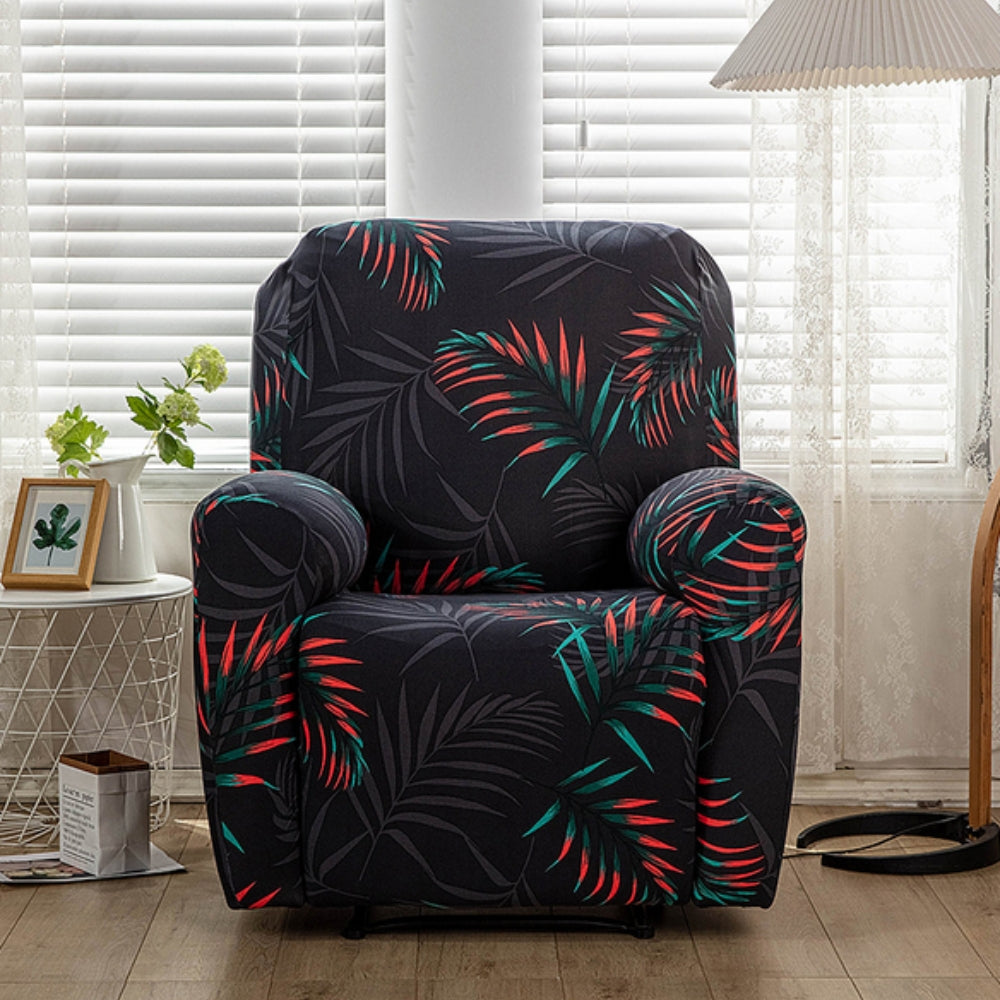 Florin Recliner Cover | Durable Stretch Fabric, Elegant Floral Design 8