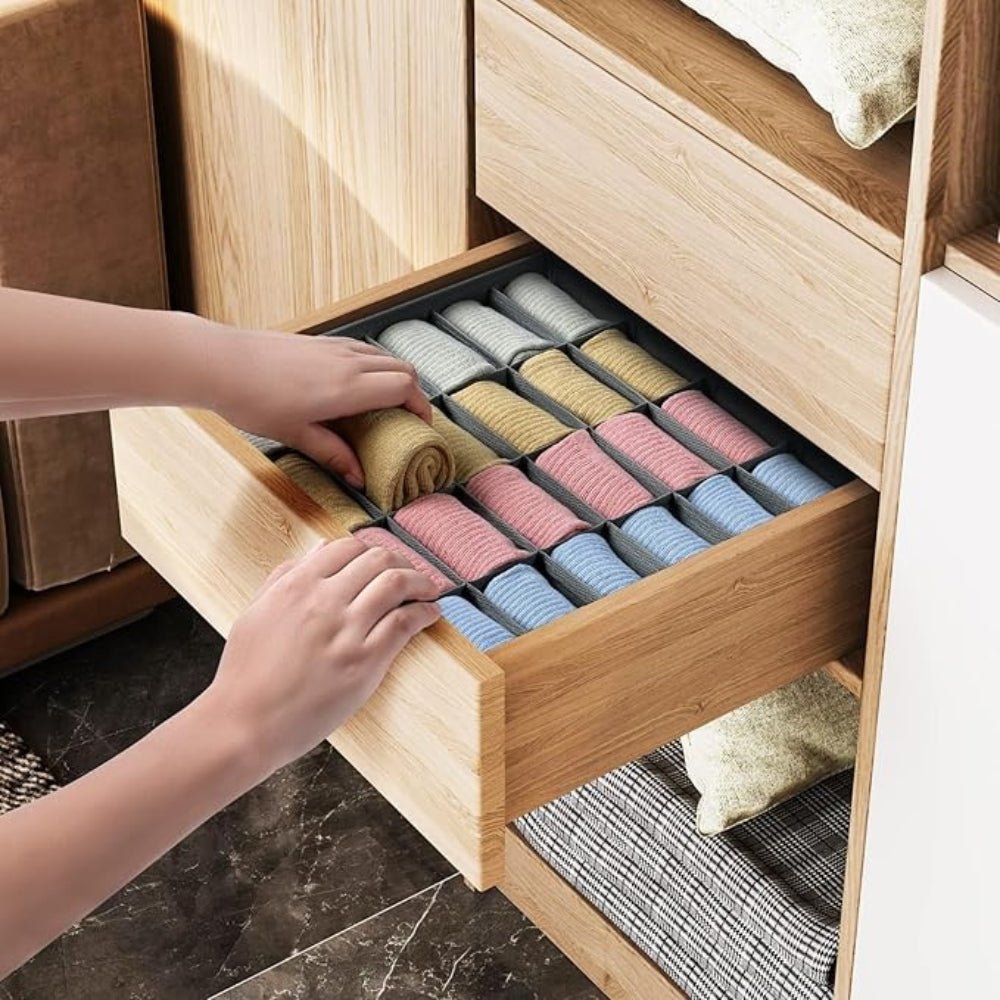 Folio Organizer Box - Breathable Fabric, 24 Compartments 3