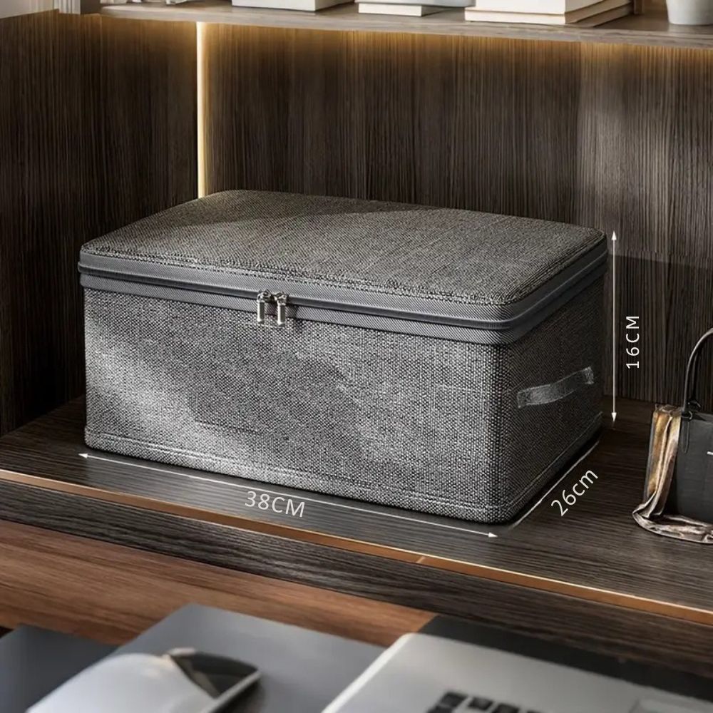 Folio Storage Box - Lightweight Fabric, Foldable Organizer 6