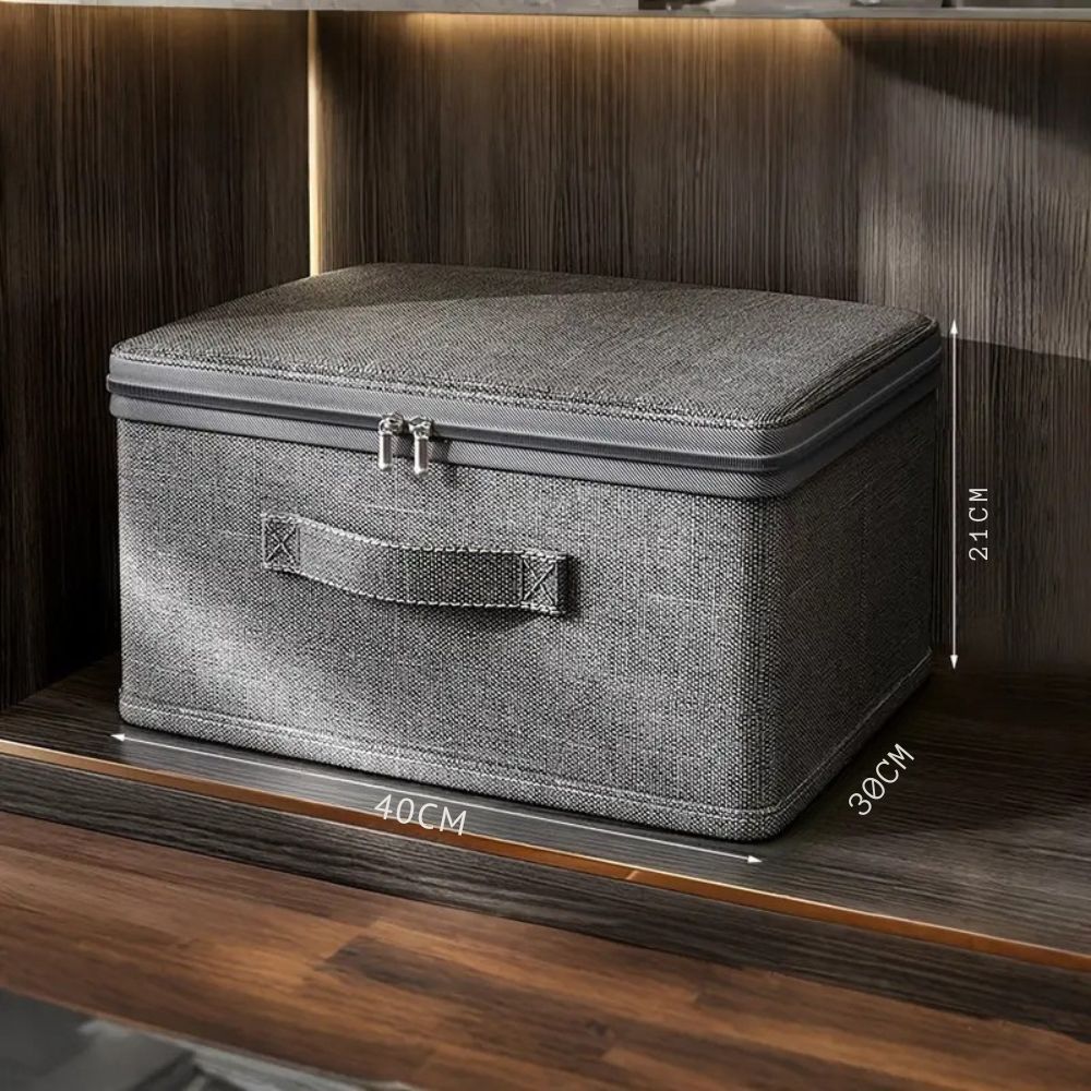 Folio Storage Box - Lightweight Fabric, Foldable Organizer 7