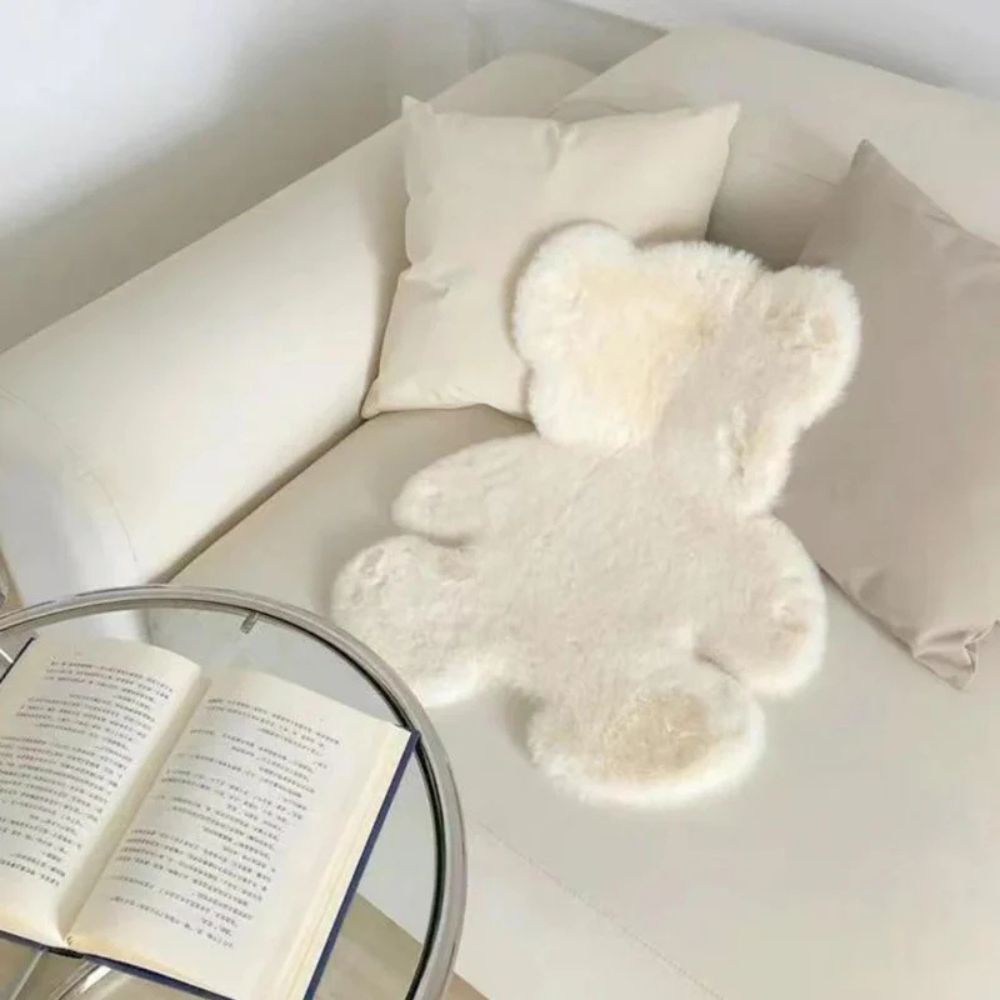 Fuzzy Bear Rug - Soft Microfiber, Washable Area Rug 6