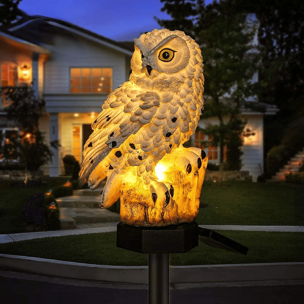GlowOwl Light - Solar Garden Lamp - Nature Style - Auto Lighting