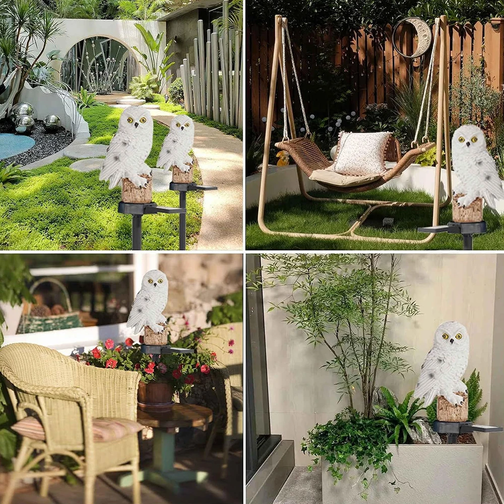GlowOwl Light - Solar Garden Lamp - Nature Style - Auto Lighting