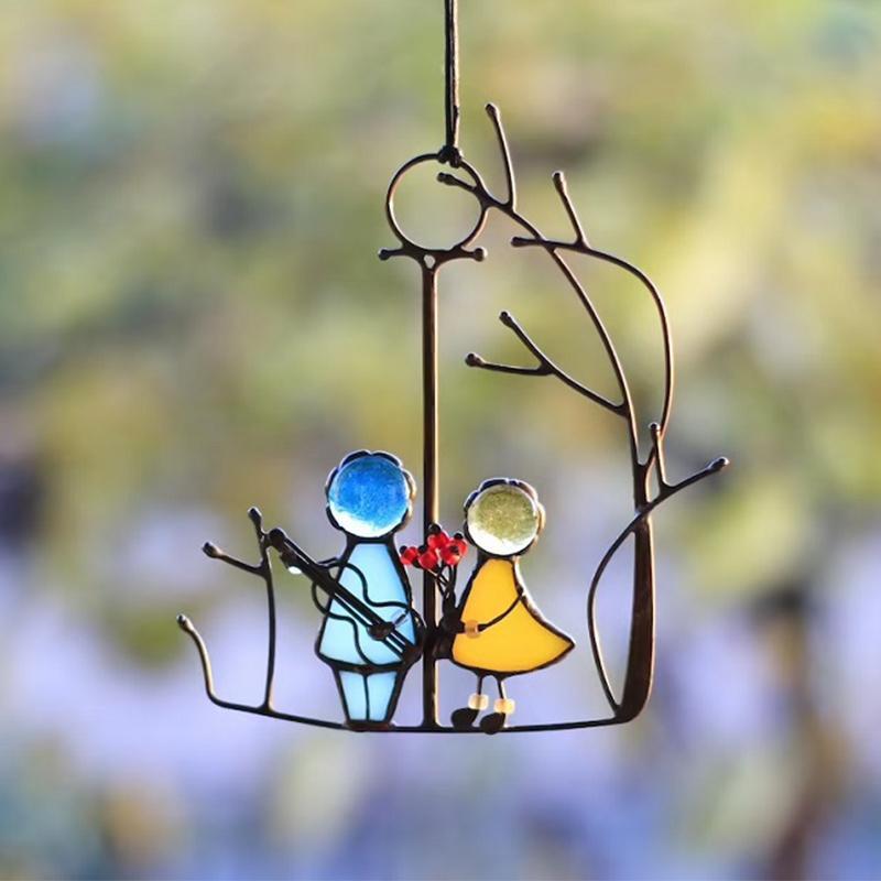 Gleisa Crystal Suncatcher - Handmade Glass with Rainbow Reflections 0