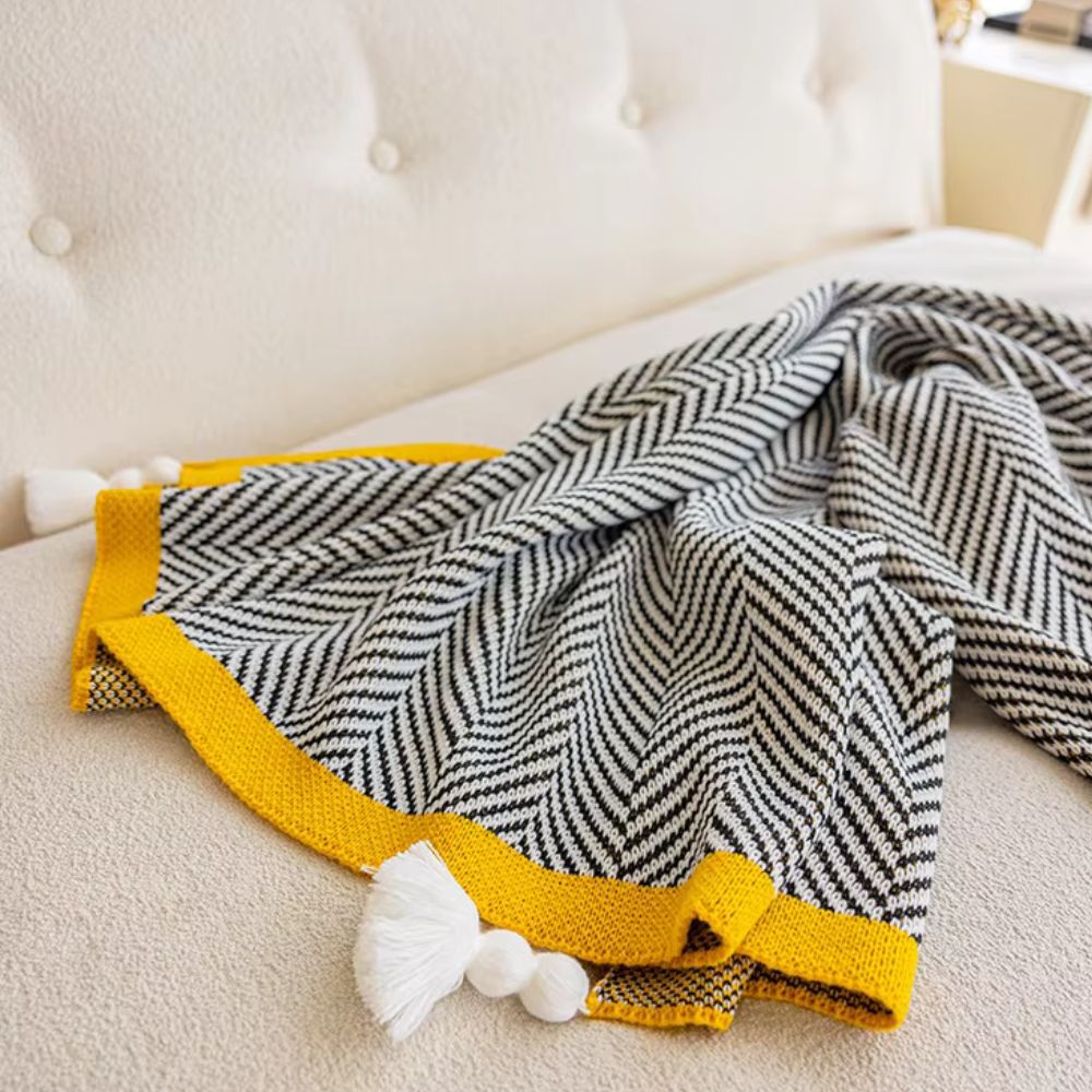 Glenwood Chevron Blanket - Ultra-Soft Acrylic, Lightweight Design 6