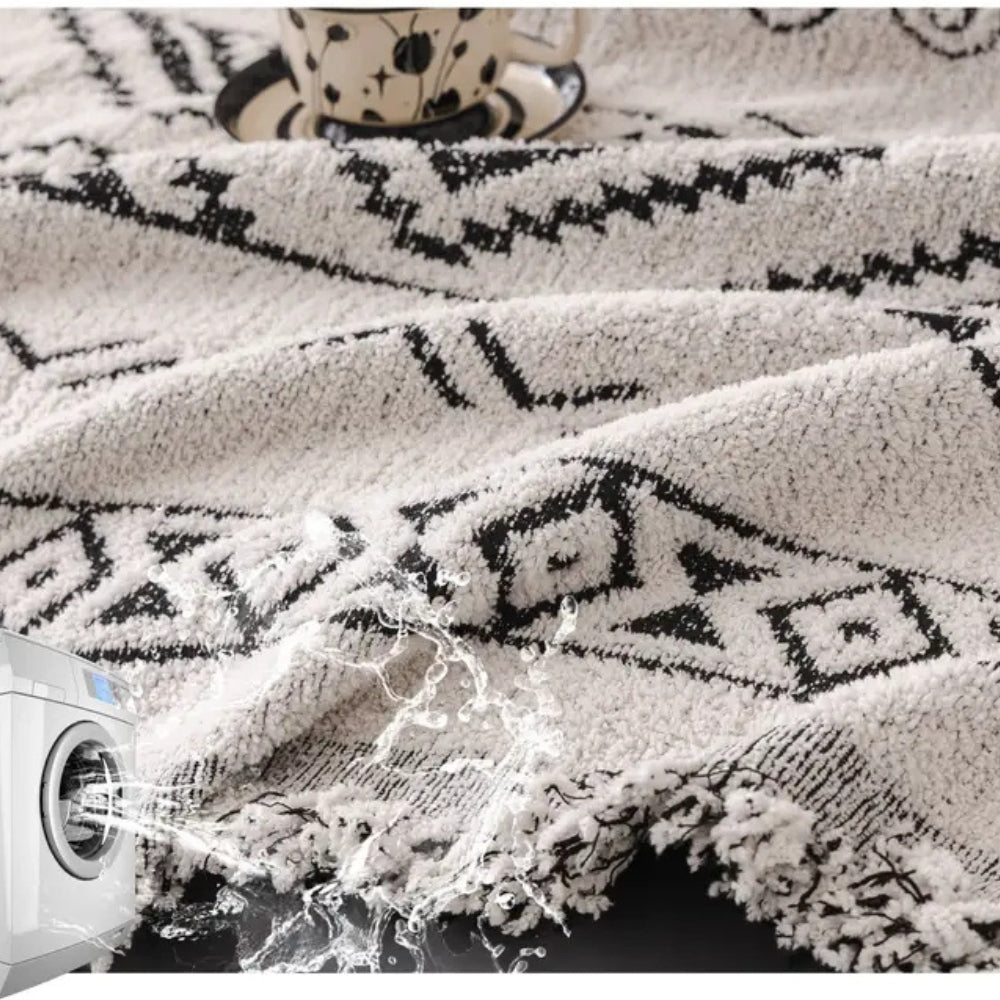 Glimmer Sofa Cover - Cotton Polyester Blend, Geometric Design for Sectional Couch 5