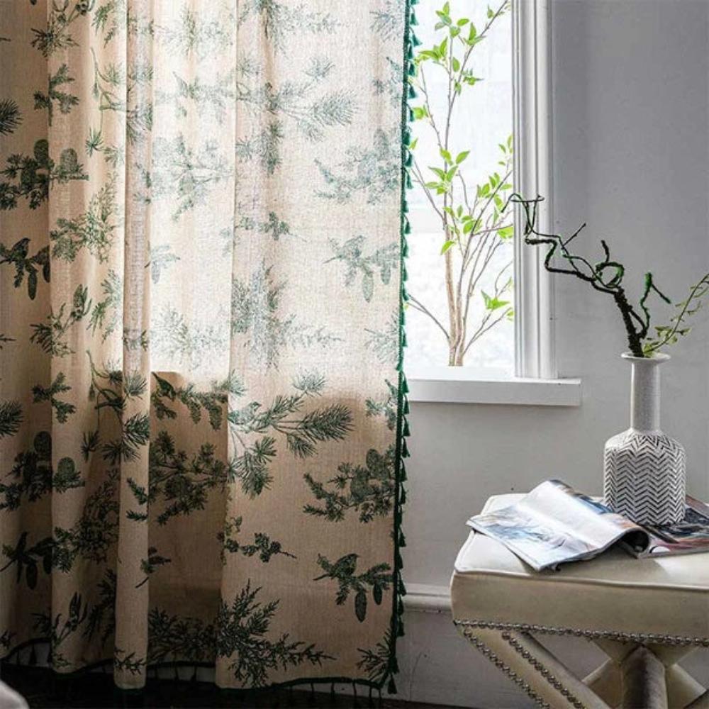 Grove Linen Curtain - Cotton-Linen Blend, Semi-Blackout for Living Room 0