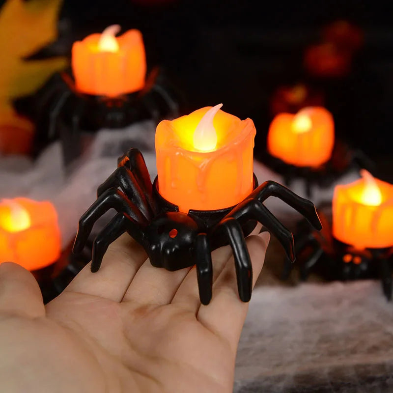 Hallowen Candle Holder - Pumpkin Design, Flameless LED Light 3