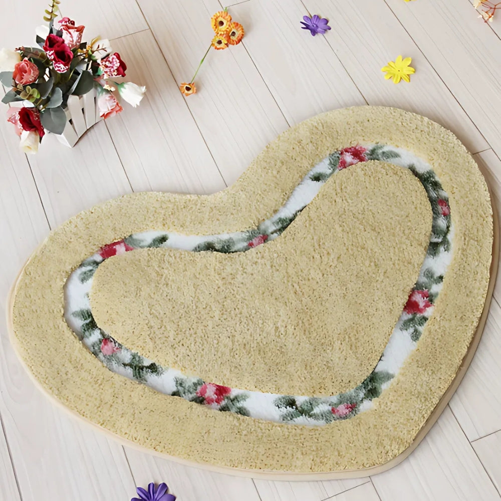 Haven Bath Mat - Heart-Shaped Soft Microfiber, Non-Slip Design 4