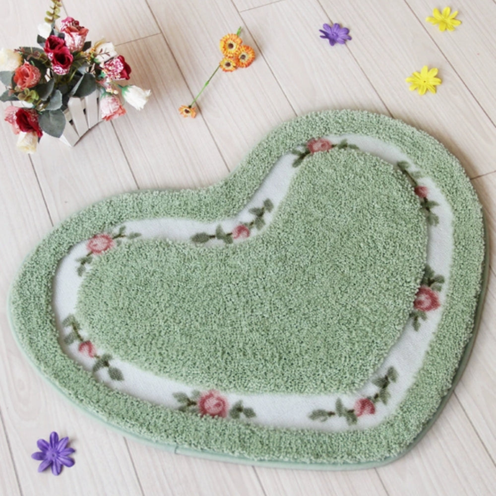 Haven Bath Mat - Heart-Shaped Soft Microfiber, Non-Slip Design 6