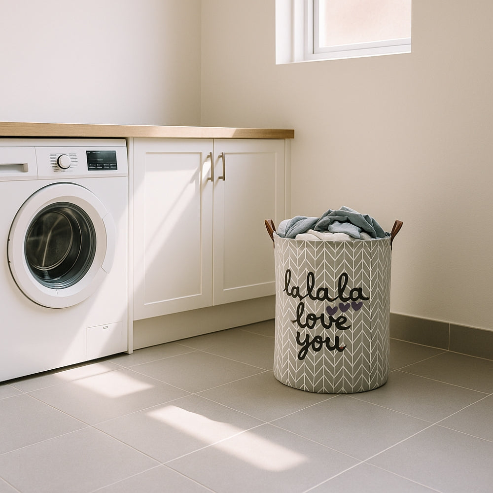 Haven Collapsible Laundry Basket - Durable Polyester, Foldable Design 1
