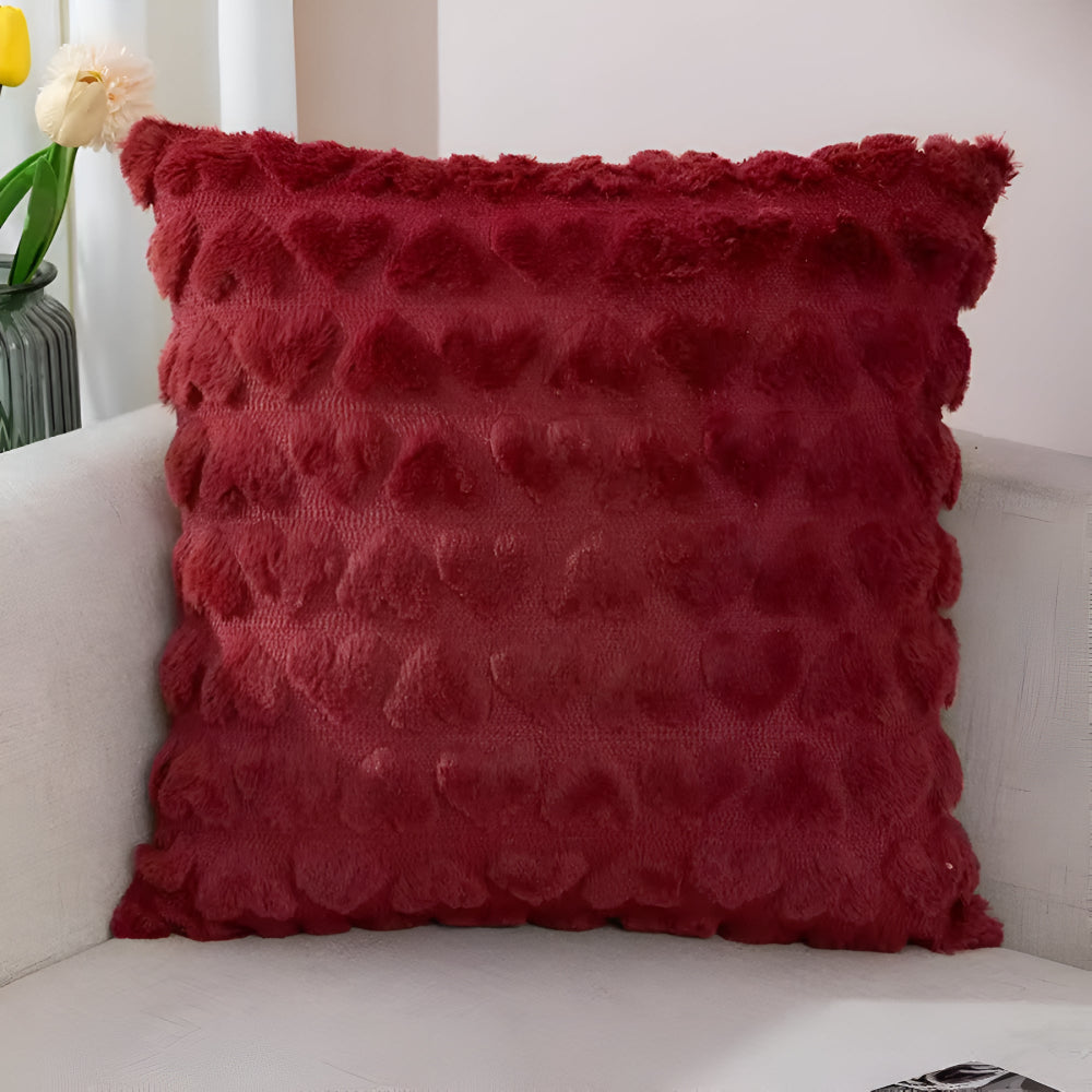 Haven Cushion Cover - Soft Microfiber, Heart Design for Sofa 8