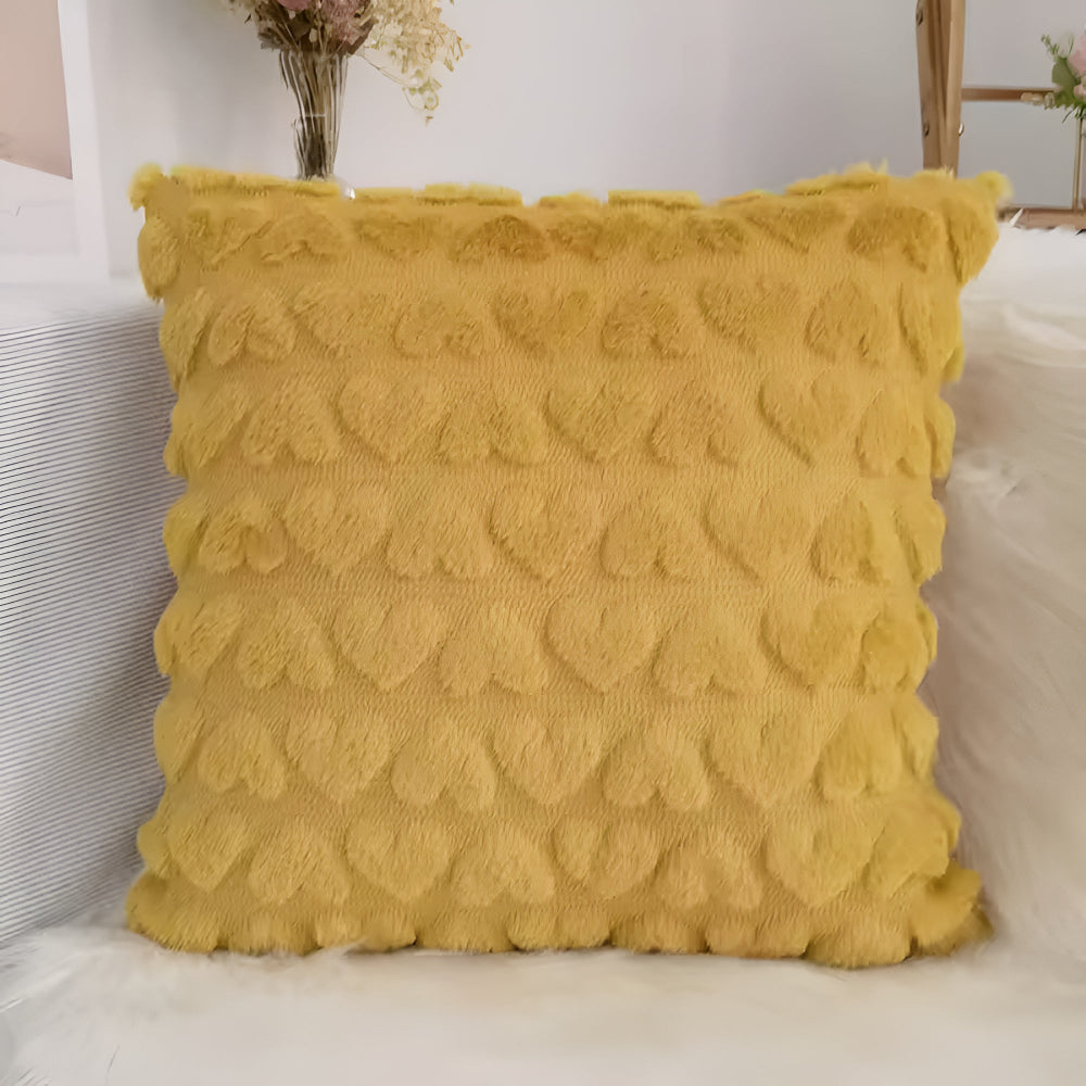 Haven Cushion Cover - Soft Microfiber, Heart Design for Sofa 9