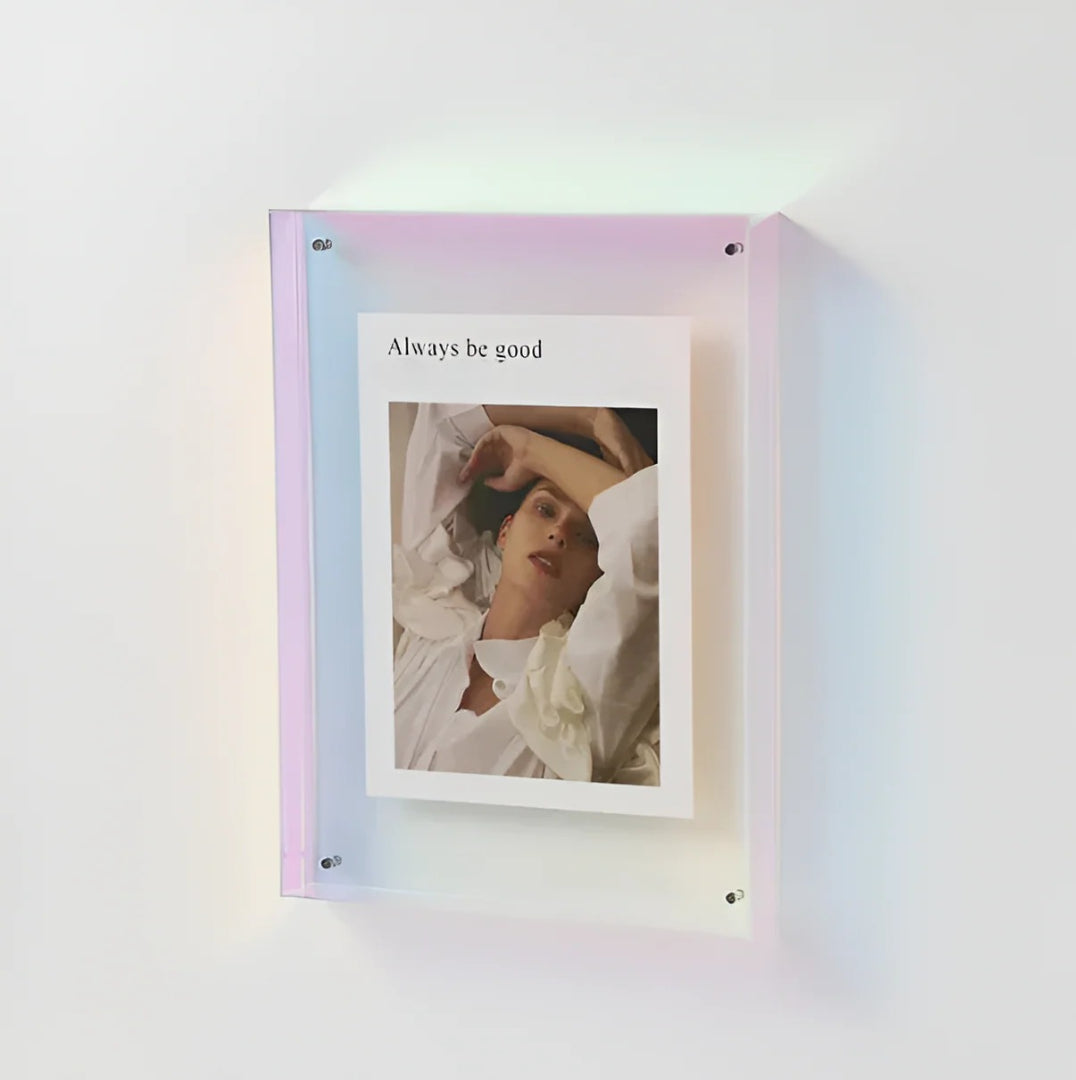 Helix Acrylic Photo Frame - Transparent Minimalist Design, Versatile Display 5