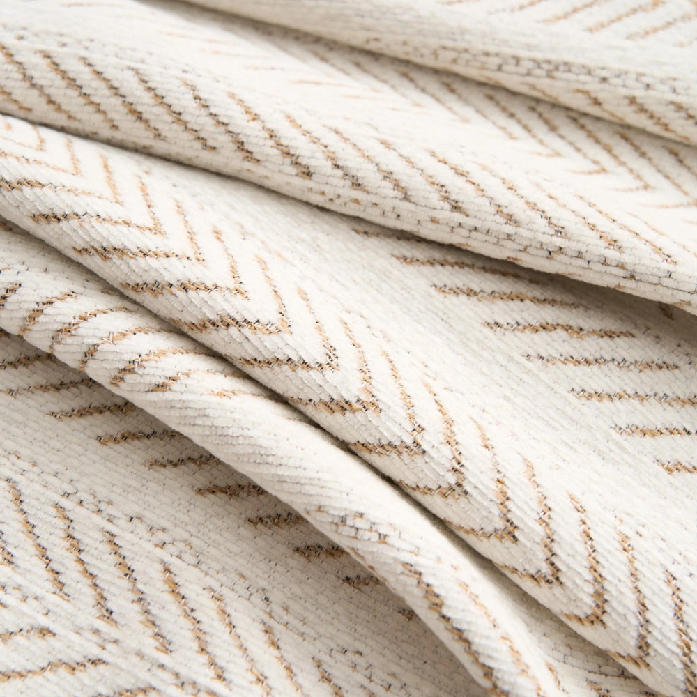 HerriLuxe Cover - Couch Cover - Herringbone Style - Chenille Tassel Comfort