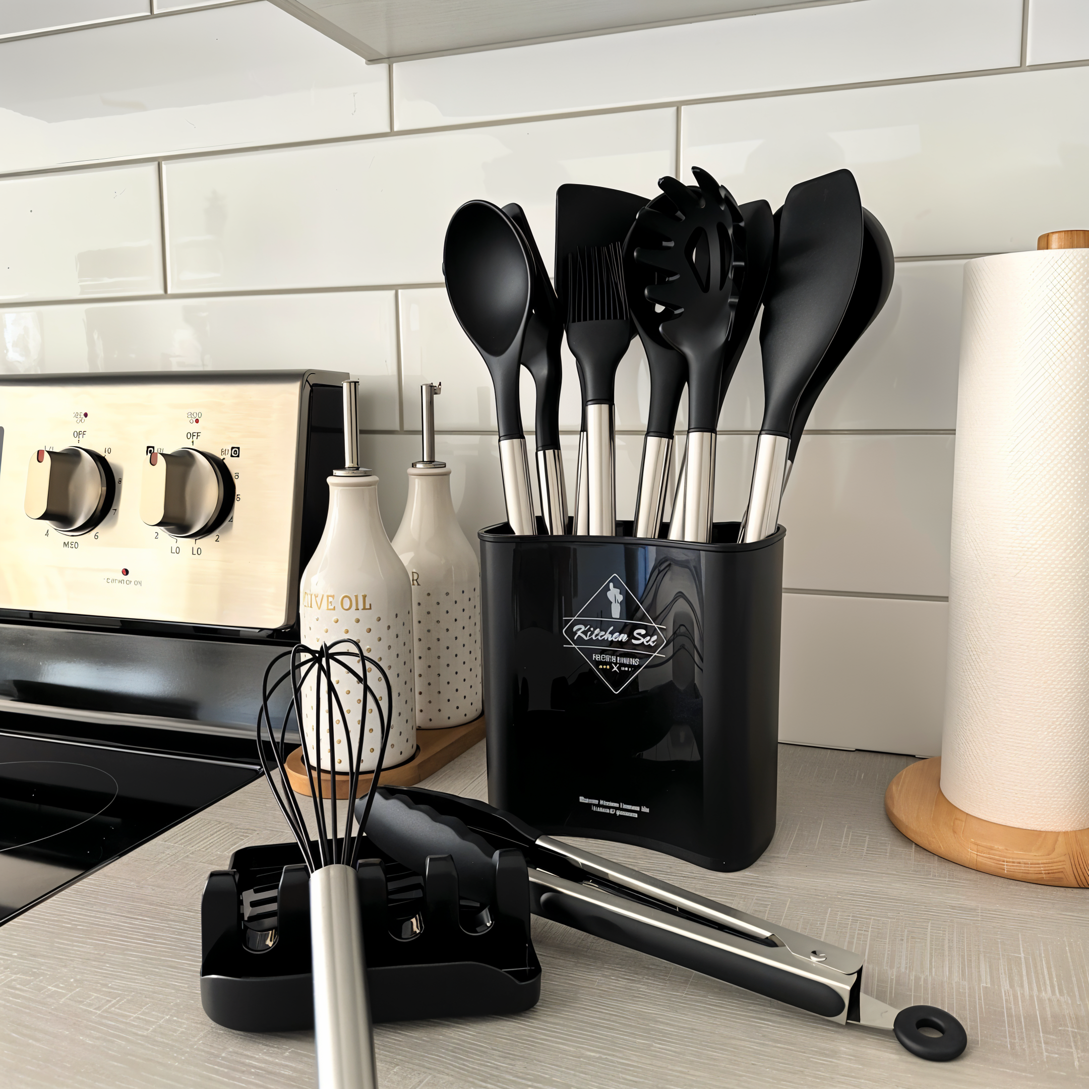 SilicoChef Set – Silicone Kitchen Utensils – Complete Cooking Set