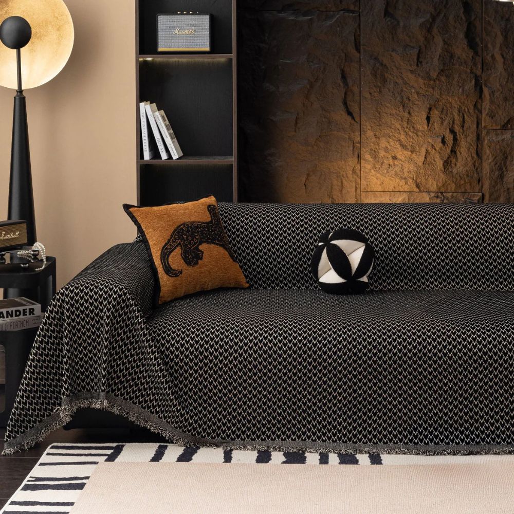 Horizon Sofa Cover - Chenille, Zigzag Design 3