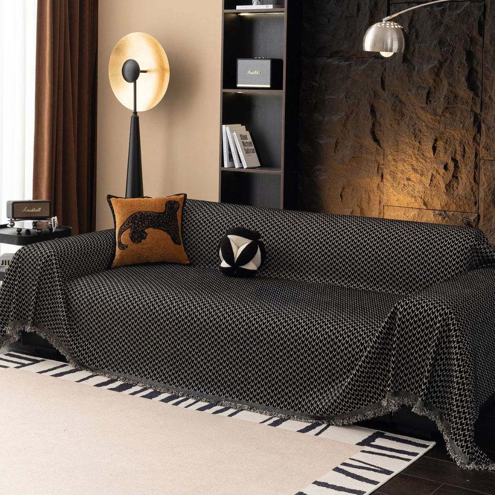 Horizon Sofa Cover - Chenille, Zigzag Design 4