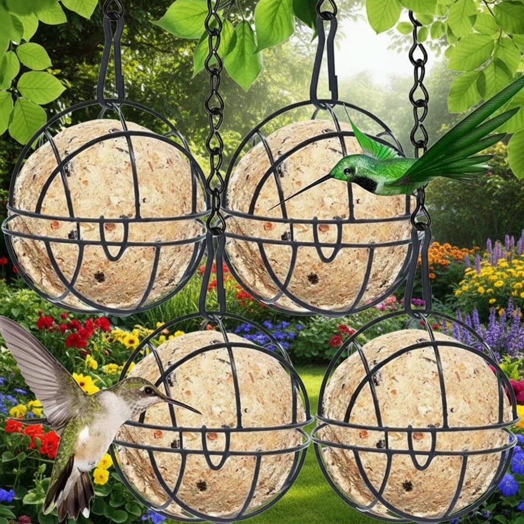 BirdGuard Cage - Suet Ball Feeder - Metal Style - Squirrel Safe