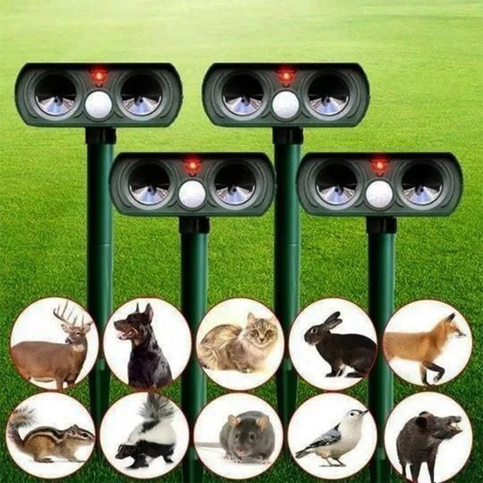 Iris Cat Repellent - Solar Powered Ultrasonic Deterrent for Birds and Pests 1