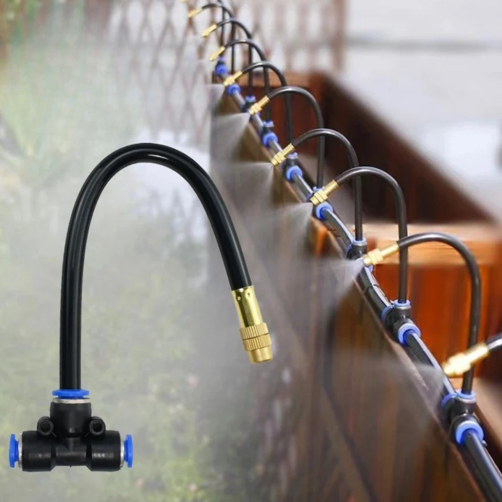 Iris Garden Irrigation System - 360° Adjustable Brass Nozzles, Tool-Free Setup 0
