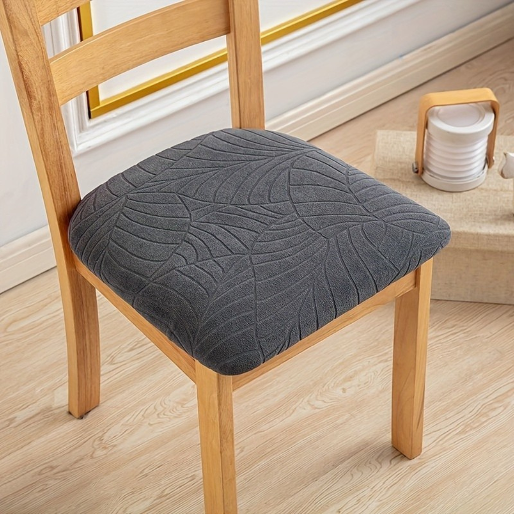 Jade Dining Chair Covers - Stretch Jacquard Fabric, Elegant Design 11