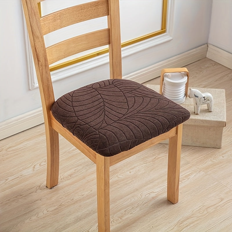 Jade Dining Chair Covers - Stretch Jacquard Fabric, Elegant Design 5