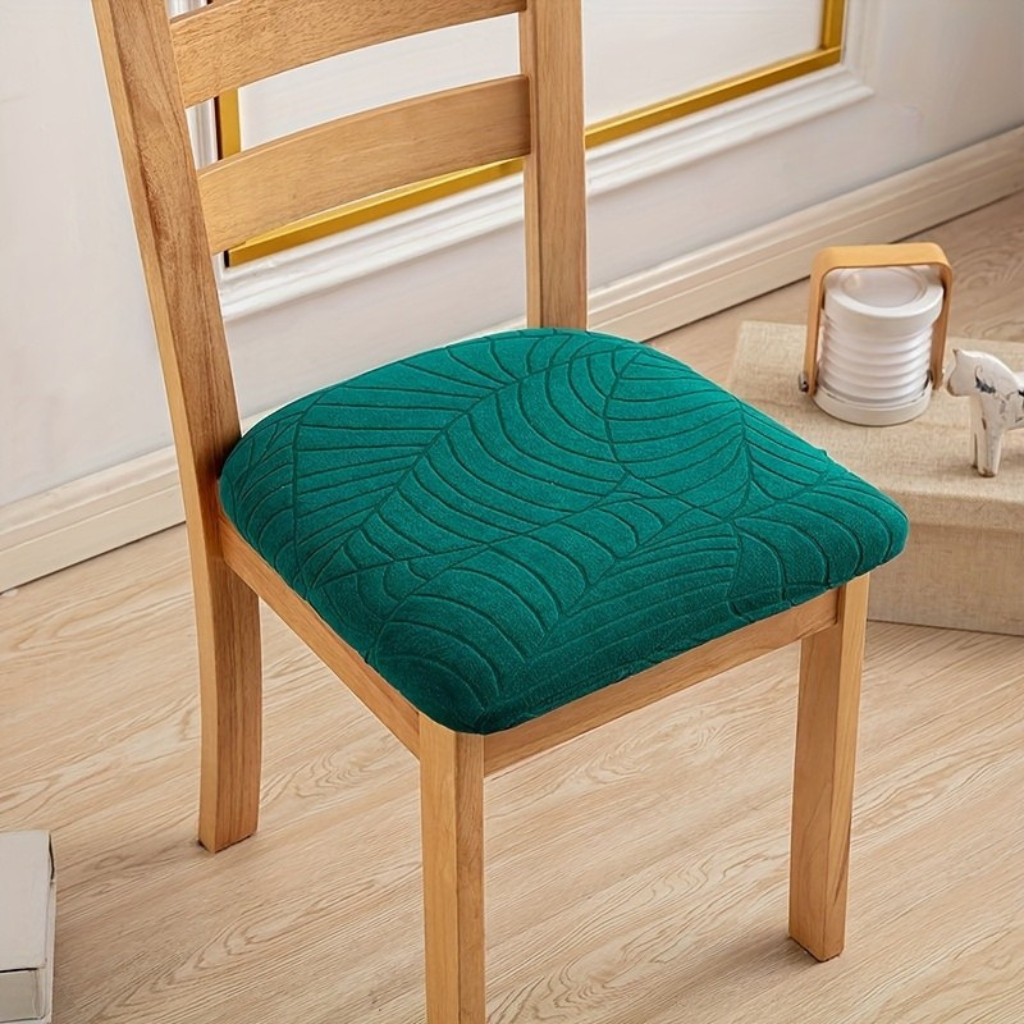 Jade Dining Chair Covers - Stretch Jacquard Fabric, Elegant Design 9