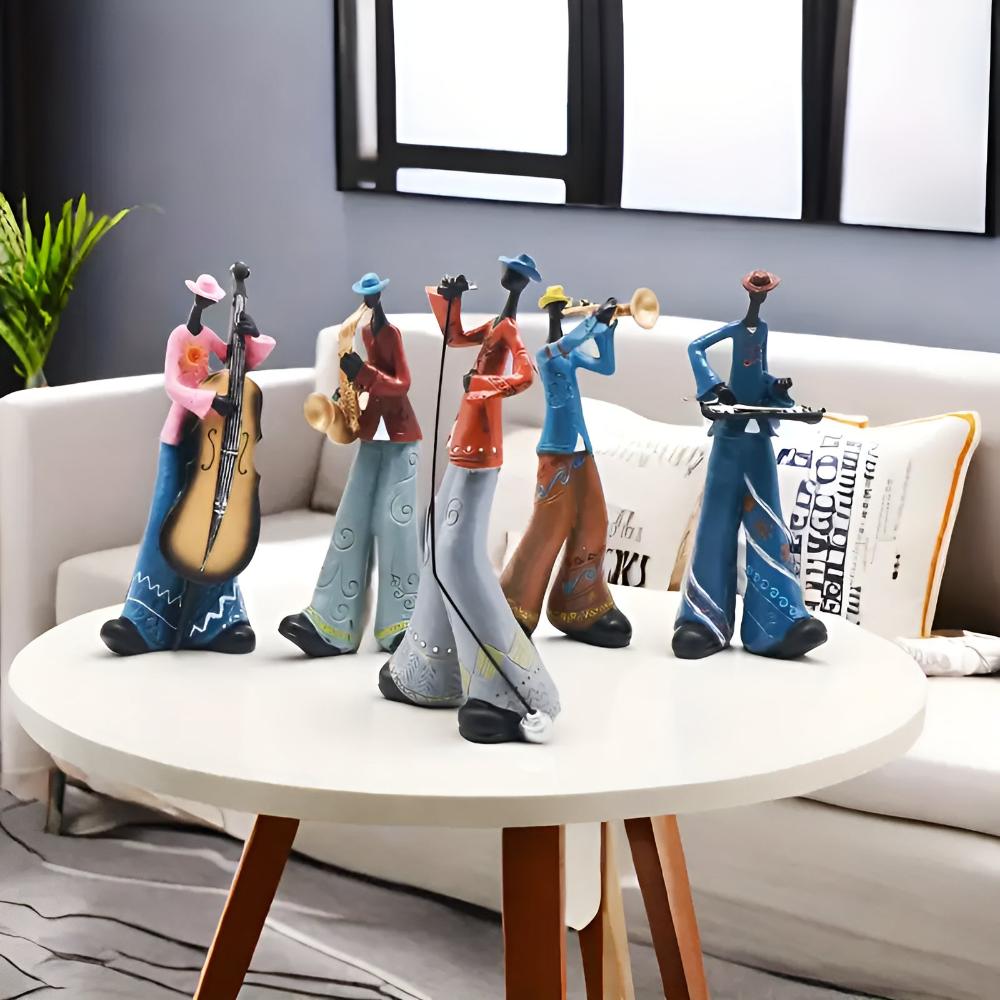 Jovial Figurine - Premium Resin, Abstract Music Design 3