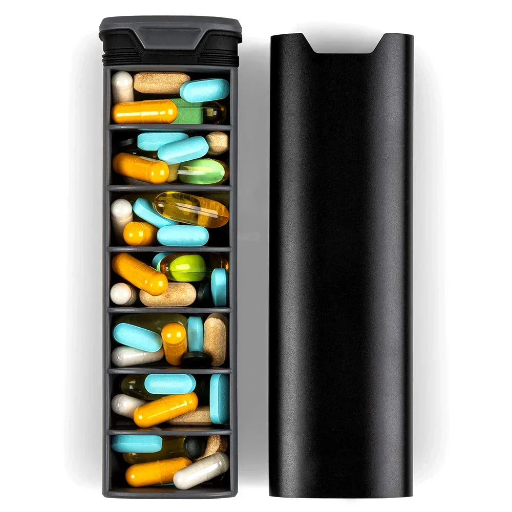 Jovian Weekly Pill Organizer - Compact BPA-Free Pill Box for Travel 3