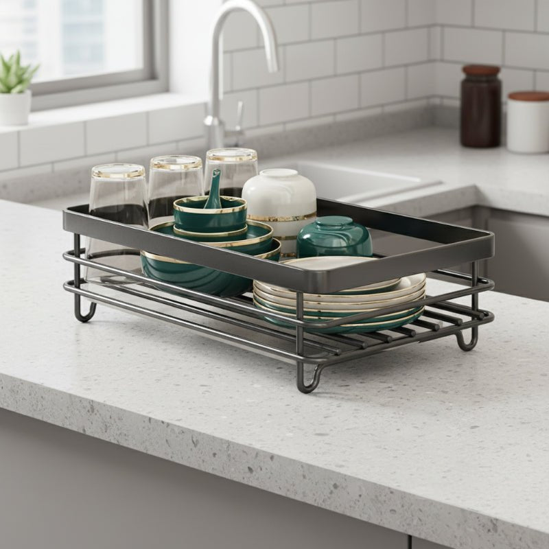 Kinetic Dish Rack - Stainless Steel, Foldable Space-Saving Design 0