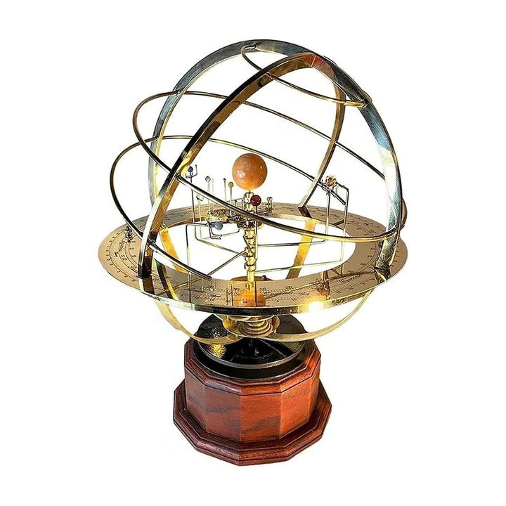 Kreator Grand Orrery - Handcrafted Wood and Brass Solar System Model 1