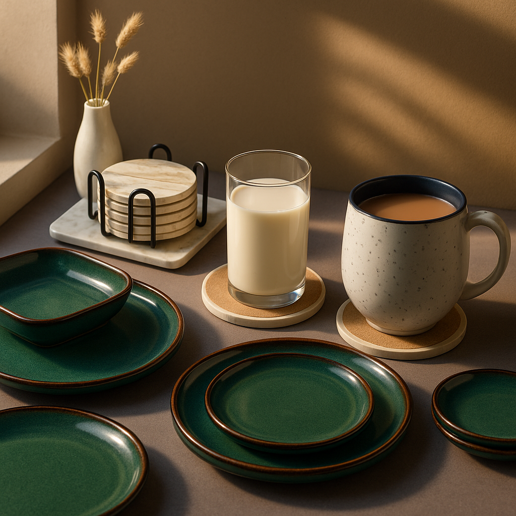 Kresta Coaster Set - Marble Design, Heat Resistant 2